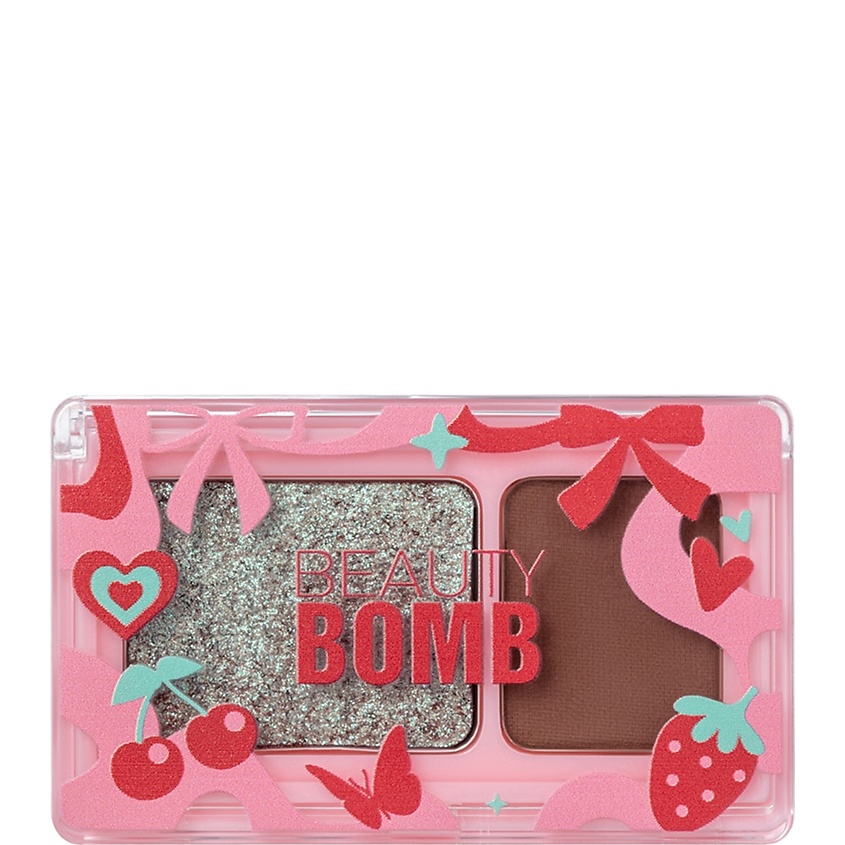 BEAUTY BOMB Палетка теней для век двойная Eyeshadow Palette – фото 1