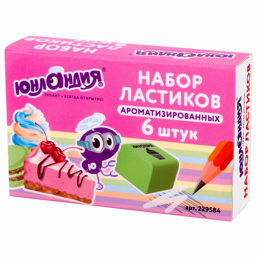 ЮНЛАНДИЯ Набор ластиков ароматизированных "Сладкие истории" – фото 1