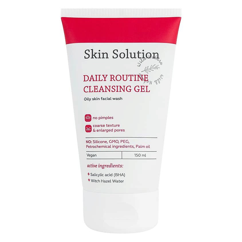 WILD NATURE Гель для умывания для проблемной кожи Skin Solution Daily routine cleansing gel – фото 2