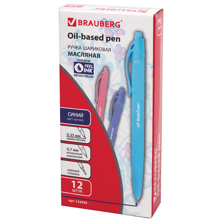 BRAUBERG Набор шариковых ручек Fruity Pastel, линия письма 0,35 мм – фото 1