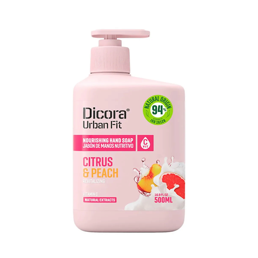 DICORA URBAN FIT Жидкое мыло для рук Vitamin С Цитрусовые и Персик – фото 2