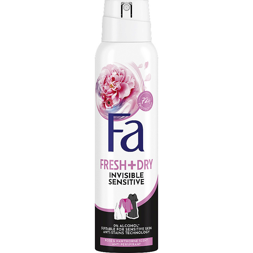 FA Дезодорант-спрей для тела Инвизибл Сенситив Fresh + Dry – фото 2