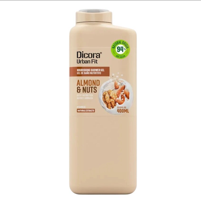 DICORA URBAN FIT Питательный гель для душа "VITAMIN B, Almond & Nuts" – фото 1