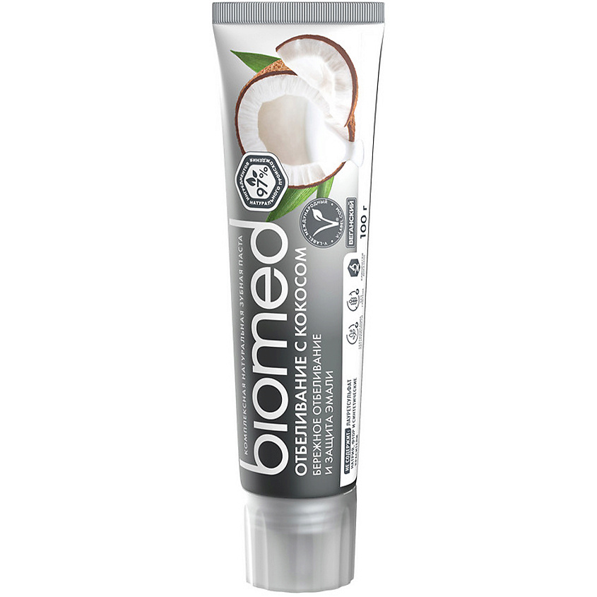 BIOMED Комплексная зубная паста "Отбеливание с кокосом" Coconut Whitening – фото 1