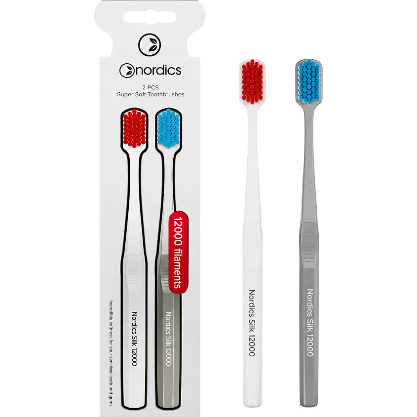 NORDICS Набор зубных щеток 2 в 1 Super Soft Toothbrushes – фото 1