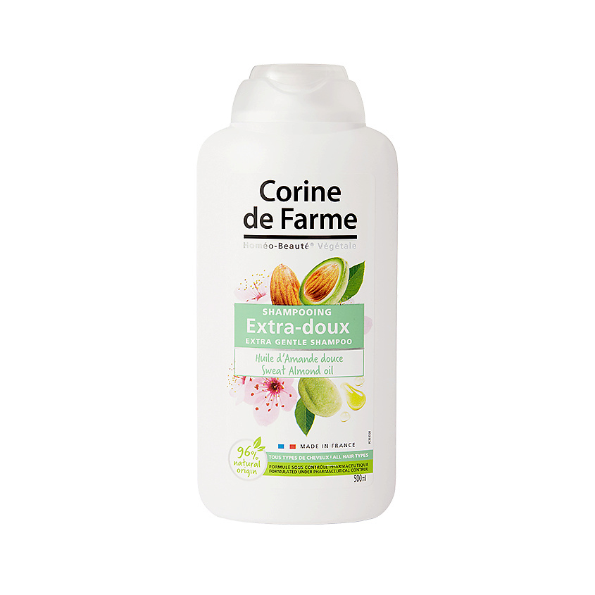 CORINE DE FARME Шампунь мягкий с Маслом Миндаля Shampoo Extra Gentle Sweet Almond Oil – фото 2