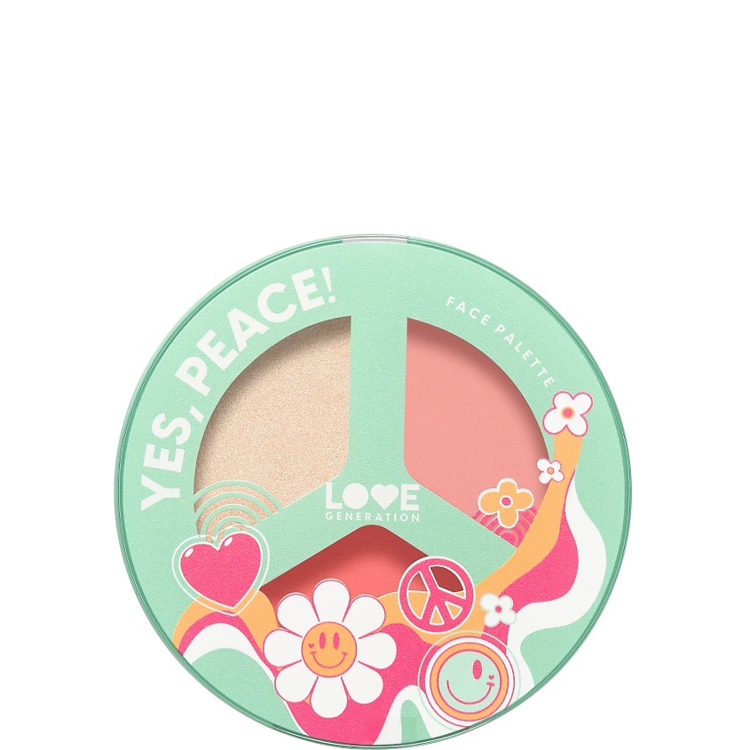 LOVE GENERATION Палетка для лица Yes, Peace! Cheeky Glow – фото 1
