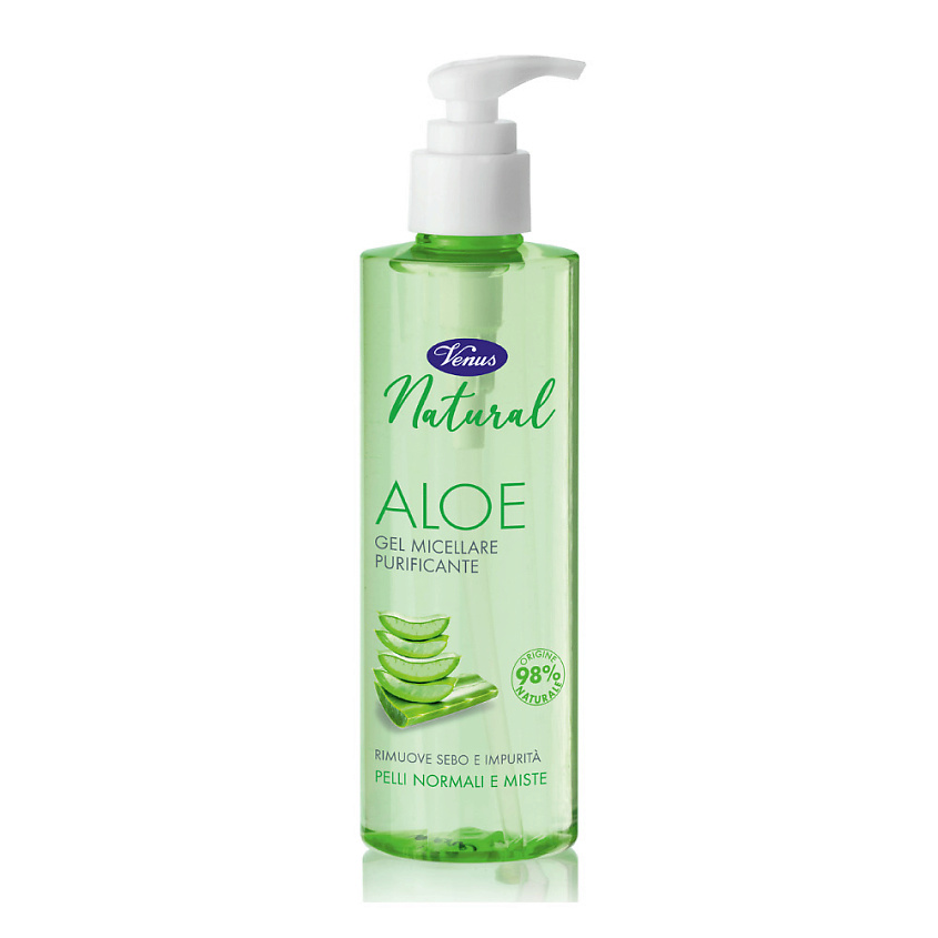 VENUS Гель мицеллярный очищающий для снятия макияжа с алоэ вера Natural – фото 2