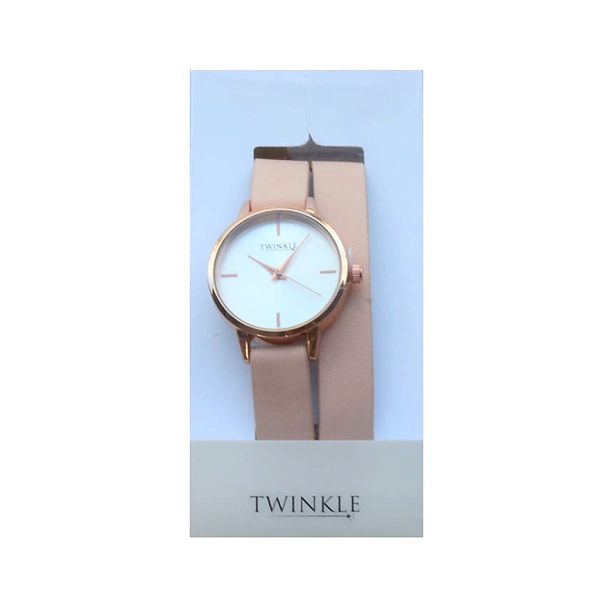 TWINKLE Наручные часы с японским механизмом, модель: "Pink Double Belt" марки TWINKLE – фото 2
