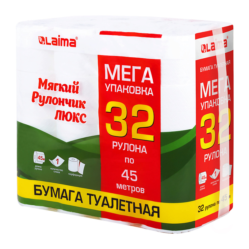 LAIMA Бумага туалетная МЯГКИЙ РУЛОНЧИК ЛЮКС – фото 1
