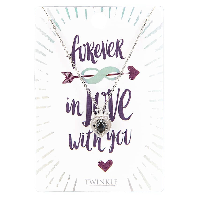 TWINKLE TO BELOVED ONE Подвеска с цепочкой Silver Heart – фото 2
