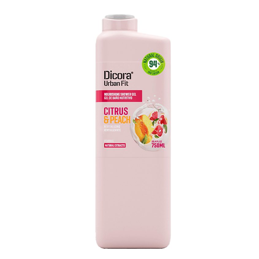 DICORA URBAN FIT Питательный гель для душа «VITAMIN С, Citrus & Peach» – фото 1
