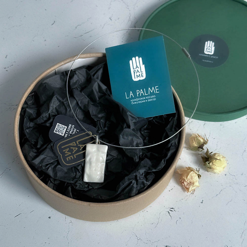 LA PALME ARTISAN CERAMICA Колье с подвеской Давид бюст Ф – фото 6