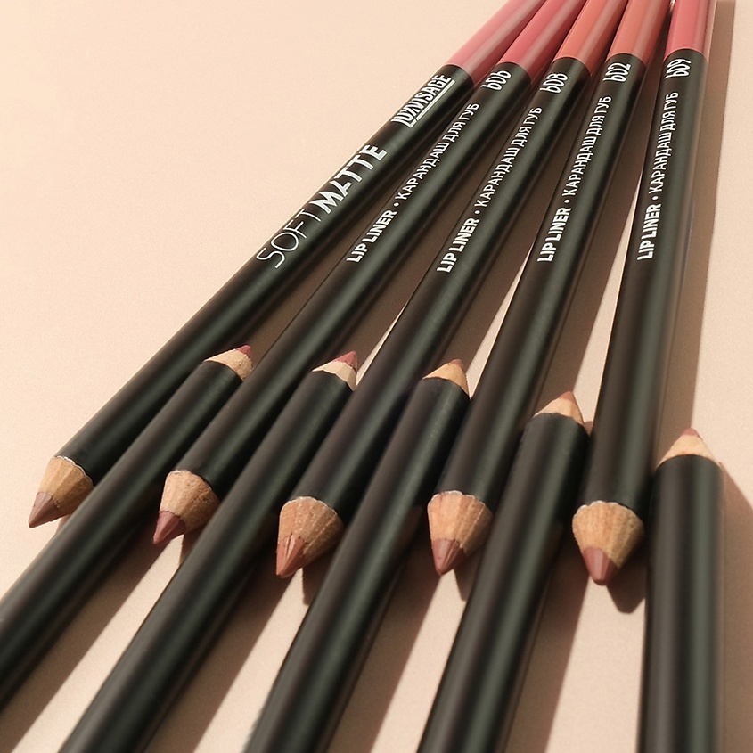 LUXVISAGE Карандаш для губ SOFT MATTE, тон 607 Wild Berry – фото 6