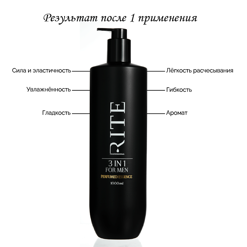 RITE PROFESSIONAL Парфюмированный гель для душа мужской – фото 3