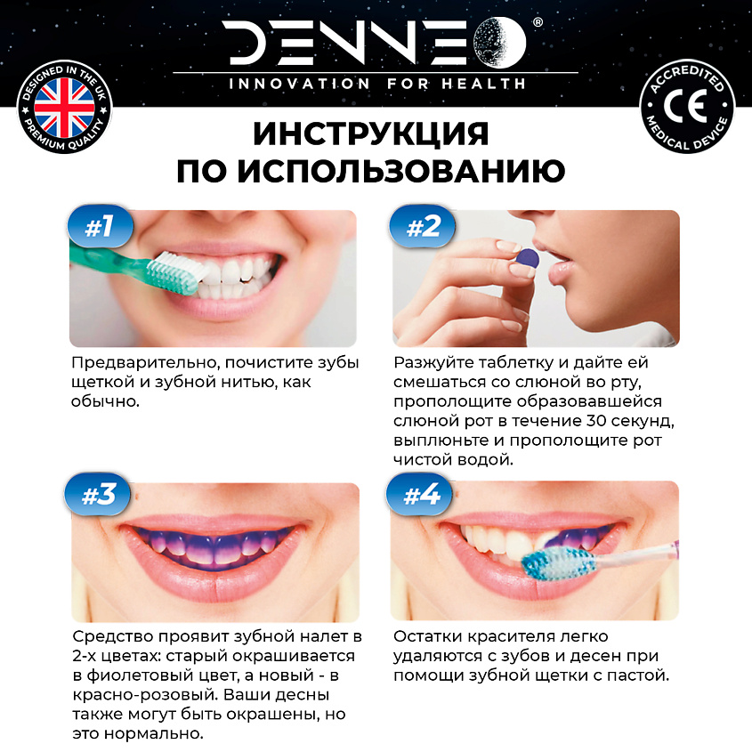 DENNEO Индикатор зубного налета со вкусом ЧЕРНОЙ СМОРОДИНЫ – фото 6