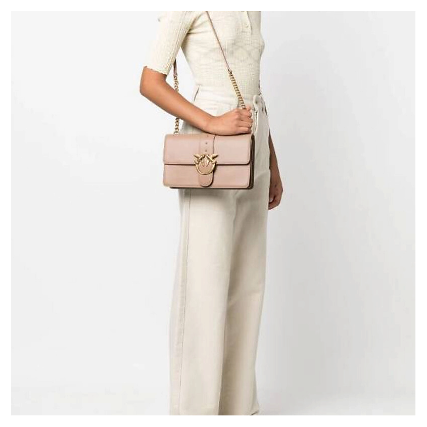 PINKO Сумка Calfskin Crossbody Bag, Shoulder Bag Women's Brown – фото 5