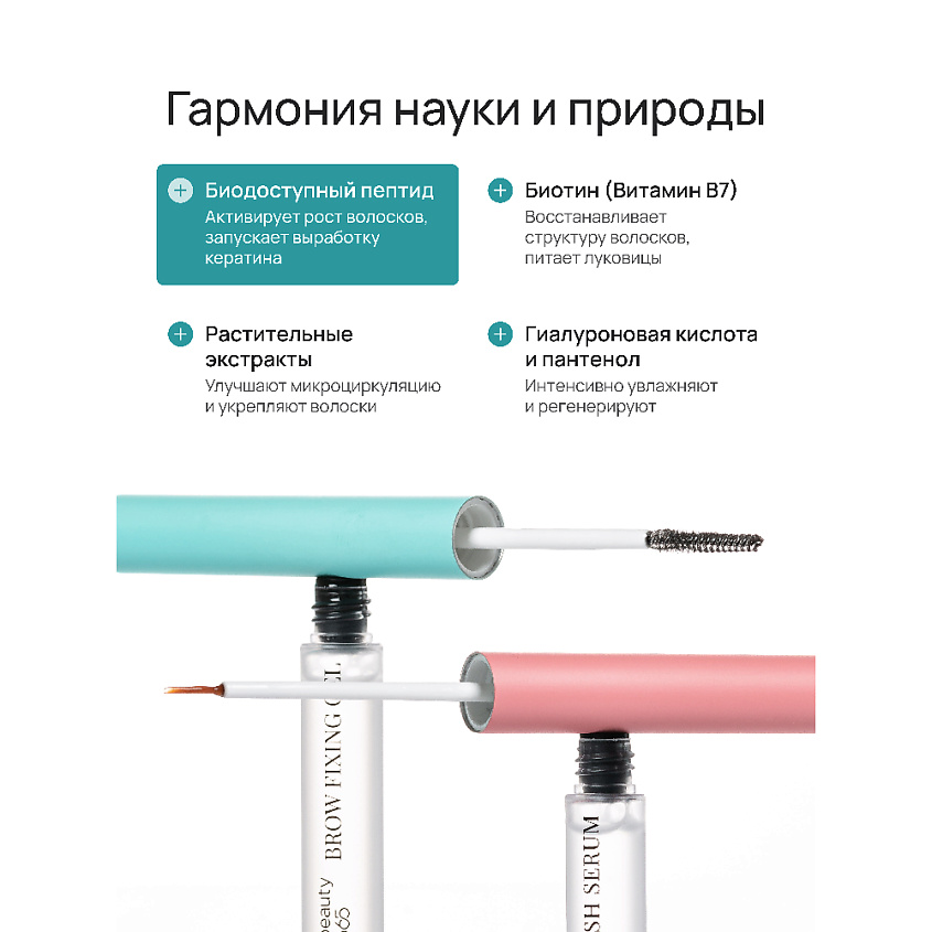 BEAUTY365 Набор Сыворотка для активного роста ресниц и Гель для фиксации и роста бровей – фото 4