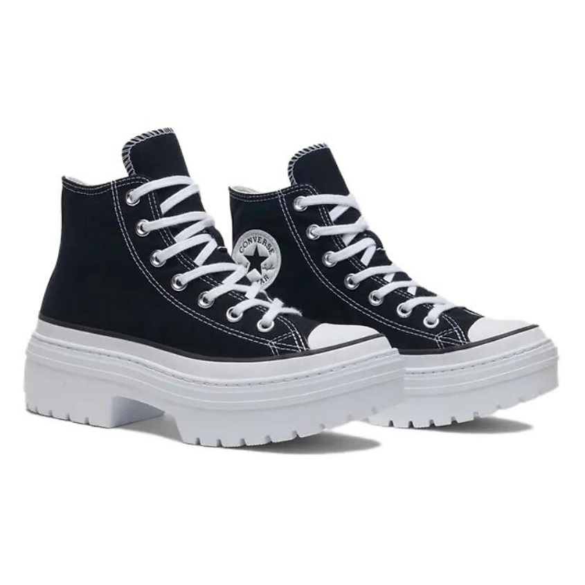 CONVERSE Кроссовки Women's Chuck Taylor All Star Lugged Heel Platform High 'Black White' Women's – фото 4