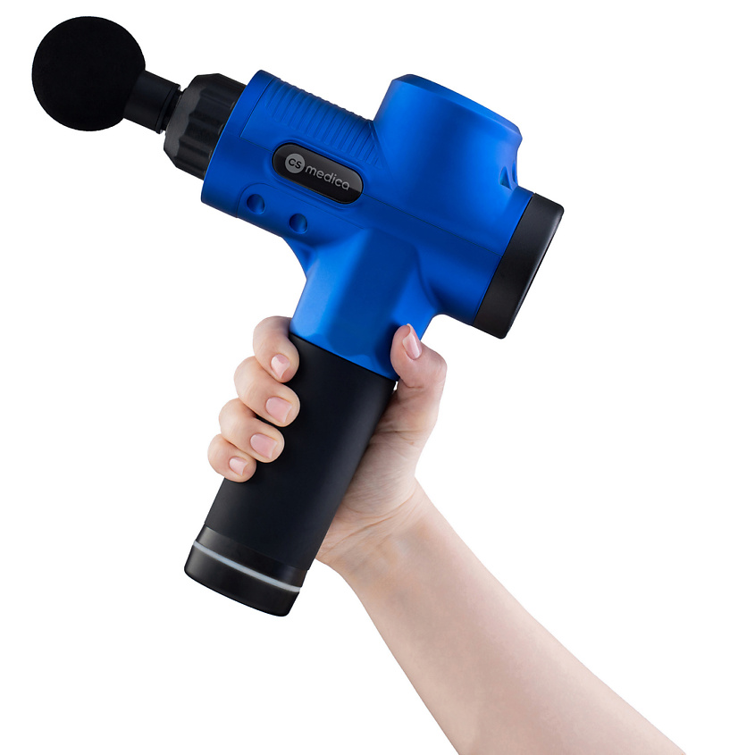 CS MEDICA Массажер перкуссионный для тела VibraPulsar CS-v15 REVOLT Massage Gun blue – фото 8