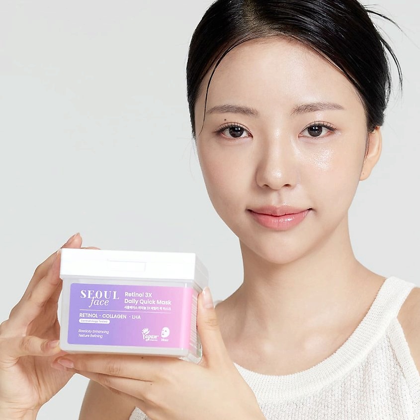 DERMAL Seoul Face Набор масок для лица с ретинолом 36шт – фото 3