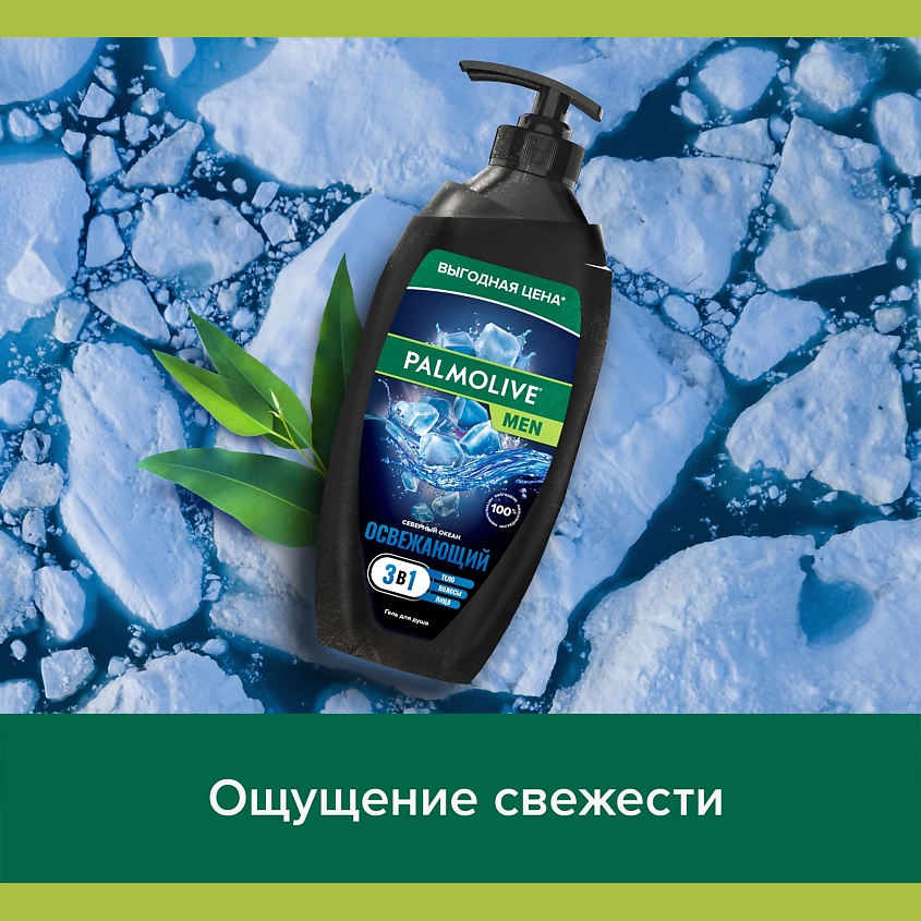 PALMOLIVE Гель для душа FOR MEN 3в1 Северный Океан – фото 8