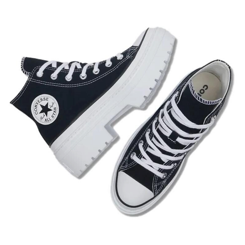 CONVERSE Кроссовки Women's Chuck Taylor All Star Lugged Heel Platform High 'Black White' Women's – фото 5