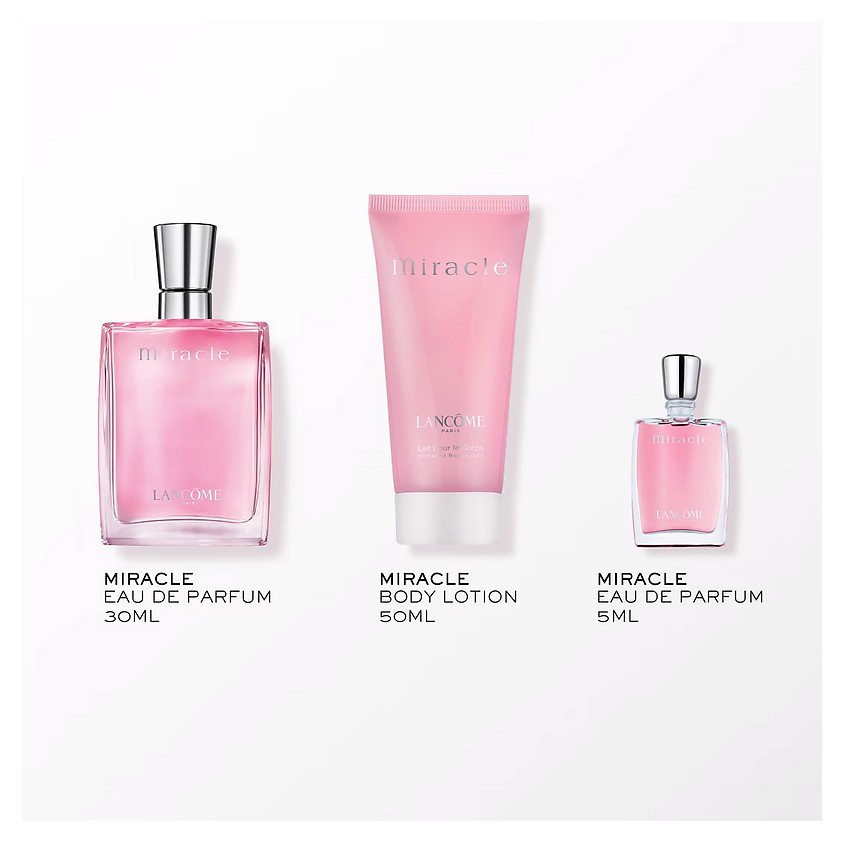 LANCOME Парфюмерный набор Miracle: парфюмерная вода+миниатюра+лосьон для тела – фото 2