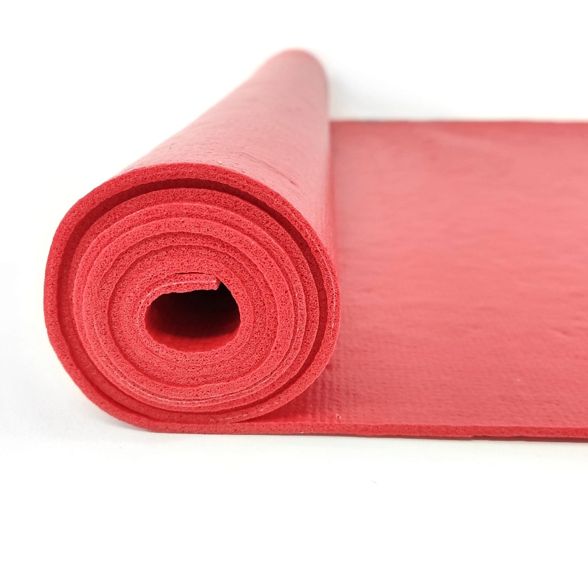 RAMAYOGA Коврик для йоги Puna RamaYoga, цвет: Бордовый, размер: 185 х 60 х 0,35 – фото 3