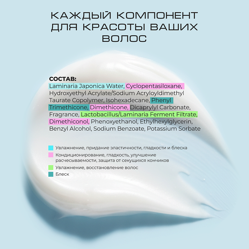 LAMINARIA EXPERT BY RUSTEM MUSTAFIN Увлажняющий крем-уход для волос – фото 5