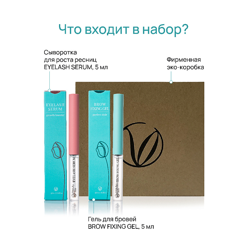 BEAUTY365 Набор Сыворотка для активного роста ресниц и Гель для фиксации и роста бровей – фото 8