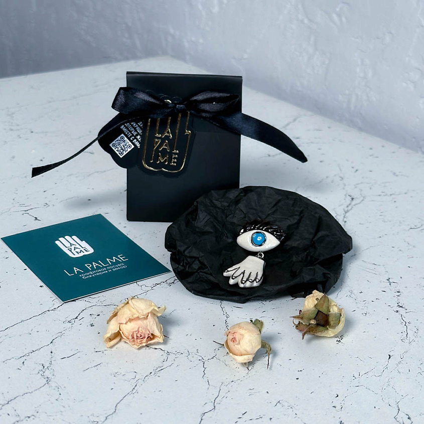 LA PALME ARTISAN CERAMICA Брошь авторская Восхищаюсь и Обнимаю глаз и рука Л – фото 5