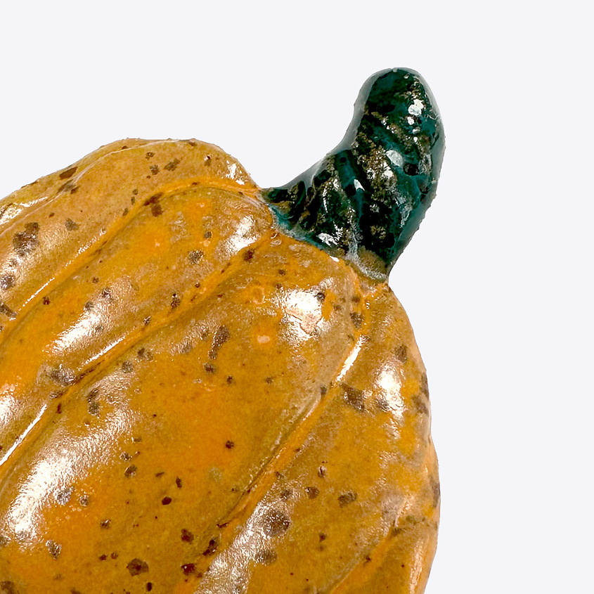 LA PALME ARTISAN CERAMICA Брошь-значок из керамики Тыква Оранж Г – фото 2