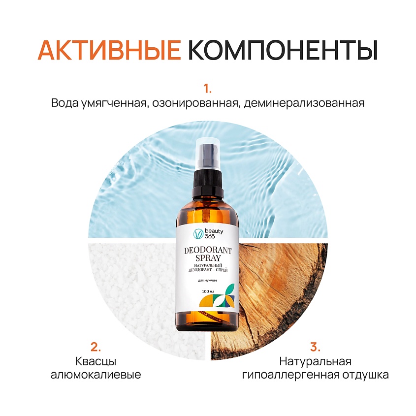 BEAUTY365 Дезодорант минеральный натуральный для мужчин – фото 5