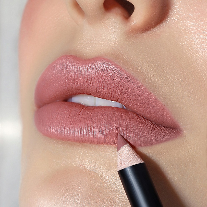 LUXVISAGE Карандаш для губ SOFT MATTE, тон 603 Powder Rose – фото 4