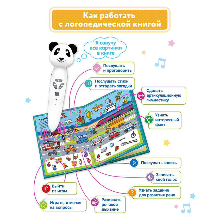BERTTOYS Логопедическая книга для малышей Говорю правильно БЕЗ РУЧКИ! – фото 2