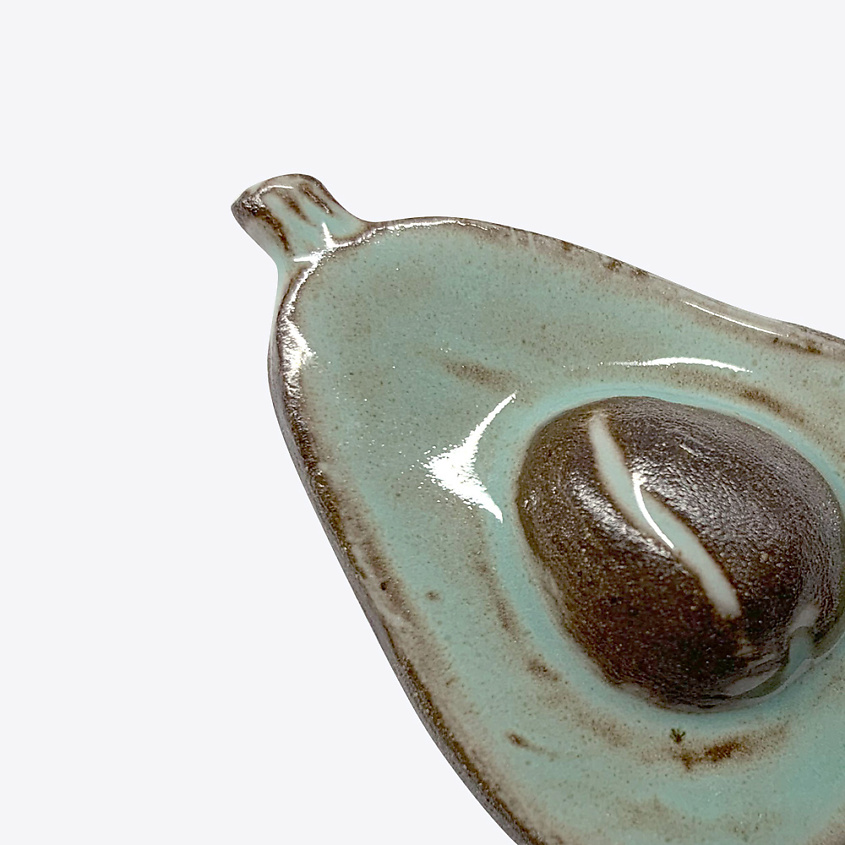 LA PALME ARTISAN CERAMICA Брошь-значок из керамики Авокадо, Зеленый  Минт Б – фото 3