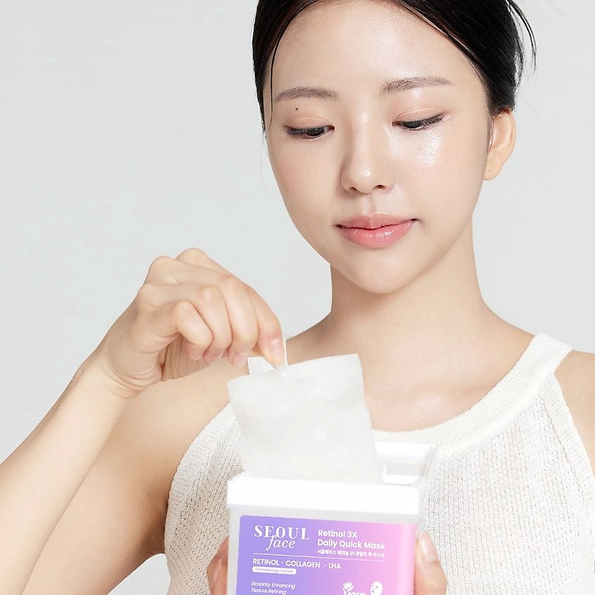 DERMAL Seoul Face Набор масок для лица с ретинолом 36шт – фото 4