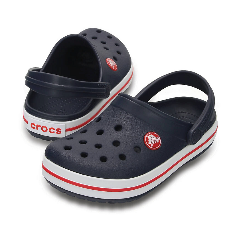 CROCS Сабо детские универсальные Crocs Crocband Kids Clog T Navy/Red – фото 2