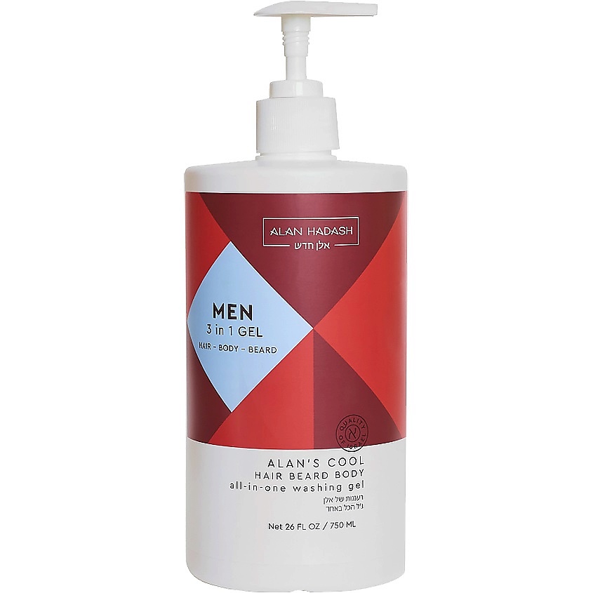 ALAN HADASH Гель-шампунь для мытья волос, бороды и тела Alan's Cool Hair Beard Body All-In-One Washing Gel – фото 1