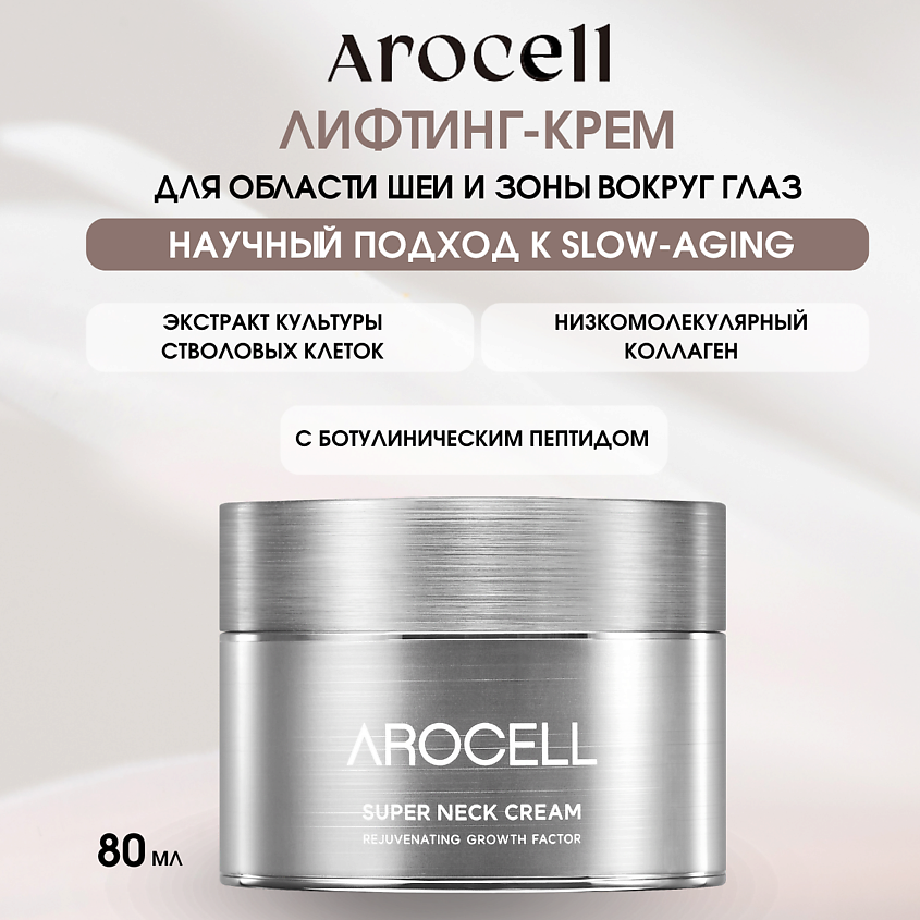 AROCELL Регенерирующий антивозрастной крем для шеи и декольте с полинуклеотидами Super Neck Cream – фото 1