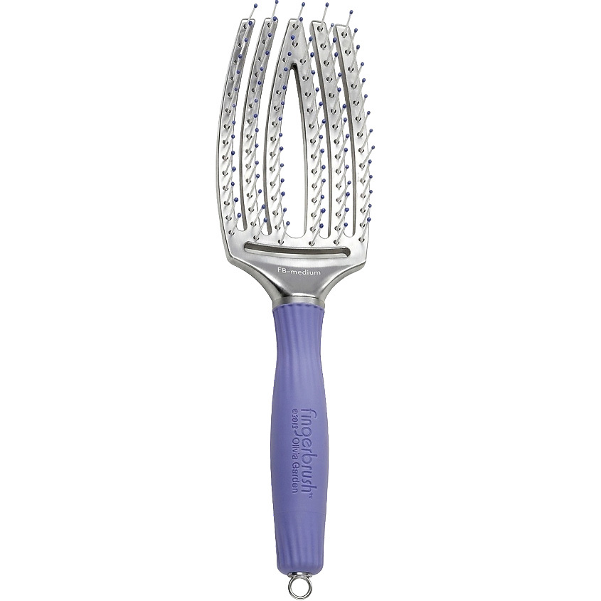 OLIVIA GARDEN Щетка Fingerbrush продувная изогнутая, ион нейлон – фото 1