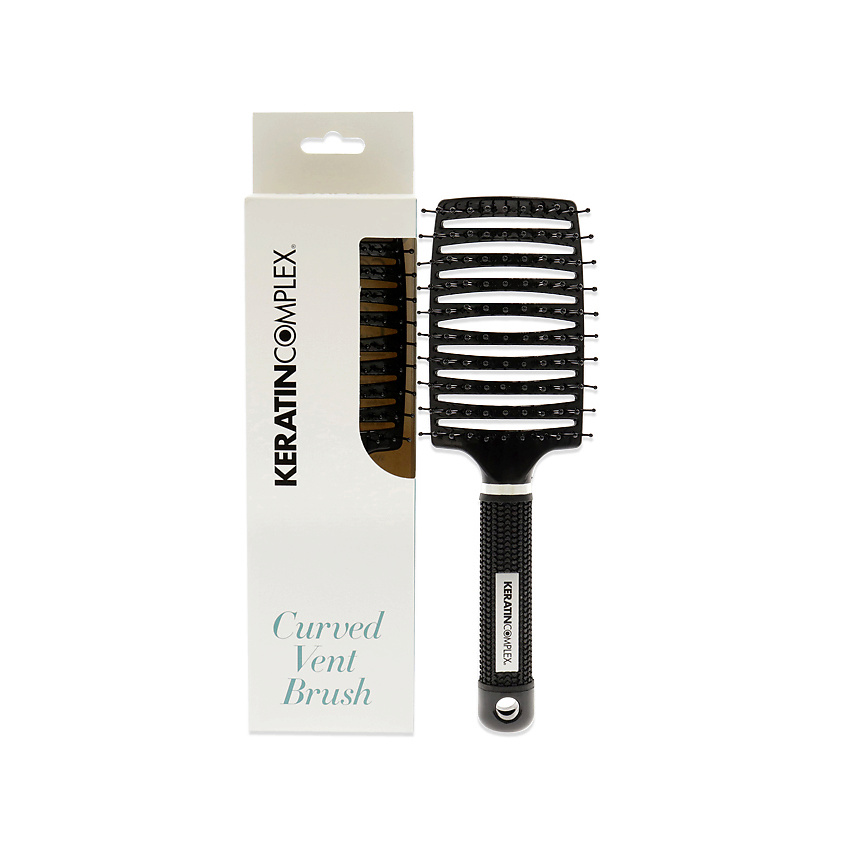 KERATIN COMPLEX Расческа для волос Curved Vent Brush - Black – фото 1