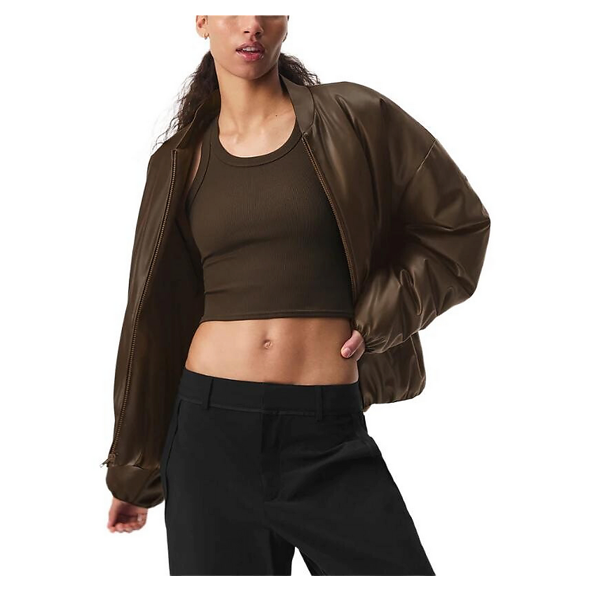 ALO YOGA Бомбер из искусственной кожи Faux Leather Premier Bomber – фото 1