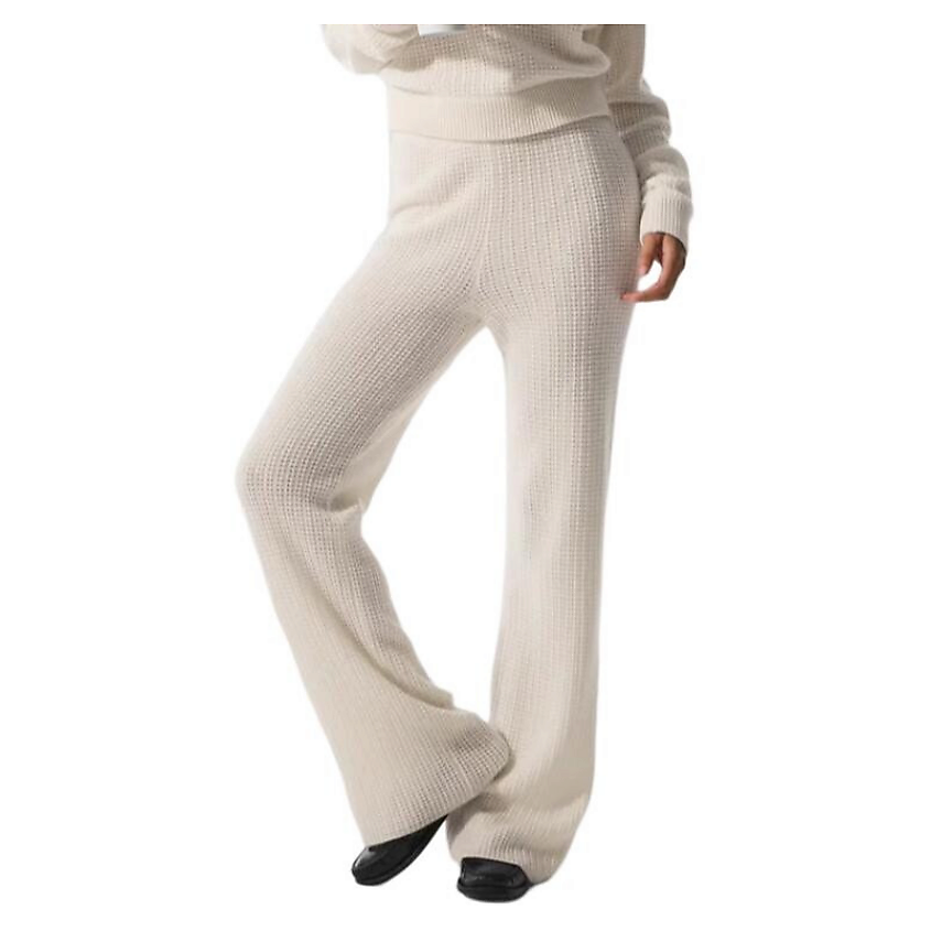 ALO YOGA Кашемировые брюки Cashmere High-Waist Plush Waffle Pant – фото 1