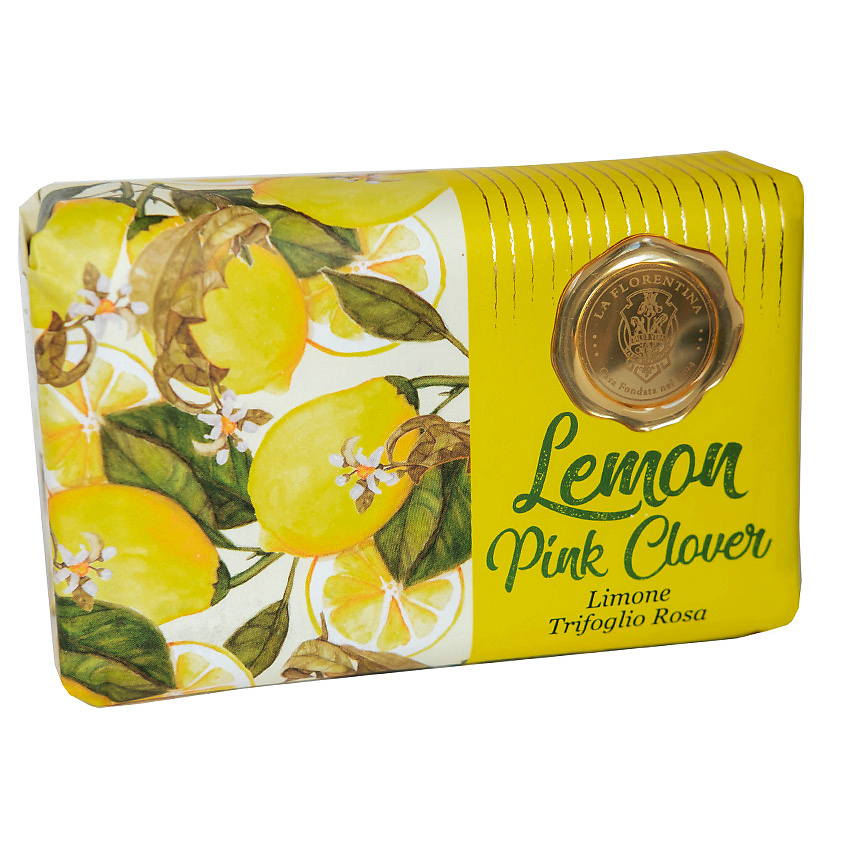 LA FLORENTINA Мыло Lemon & Pink clover. Лимон и Розовый клевер – фото 2