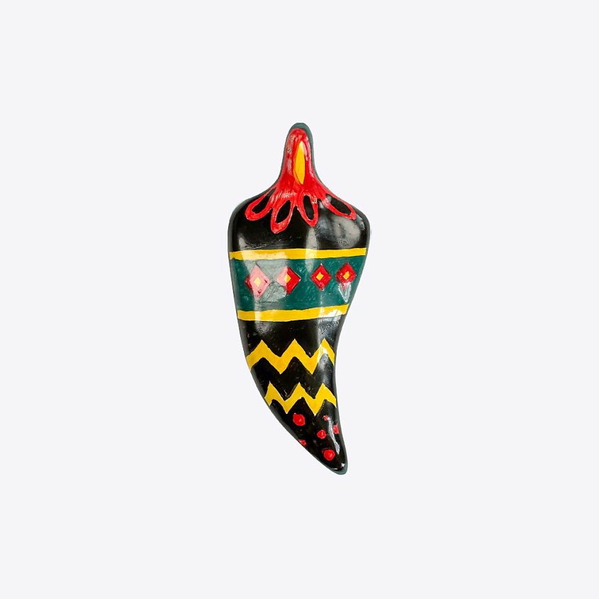 LA PALME ARTISAN CERAMICA Брошь авторская Перец Мексика Блэк Б – фото 1