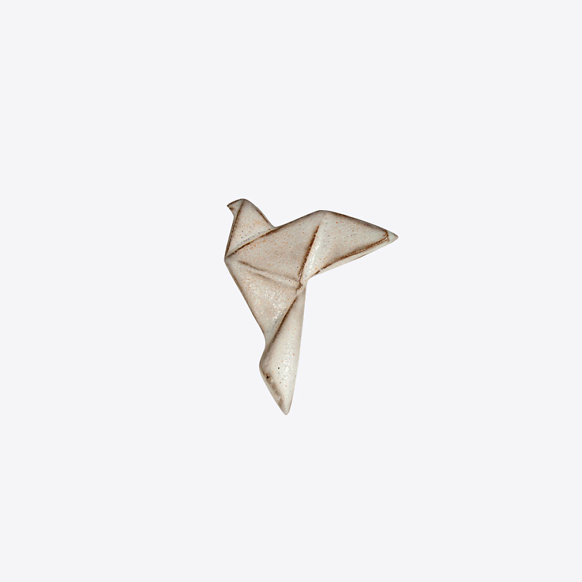 LA PALME ARTISAN CERAMICA Брошь-значок из керамики Оригами Голубь – фото 1