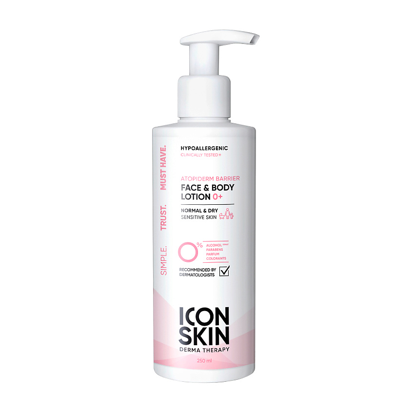 ICON SKIN Липидовосстанавливающий лосьон для сухой атопичной кожи AtopiDerm Barrier Face & Body Lotion – фото 1