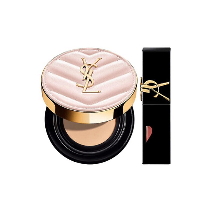 YVES SAINT LAURENT Набор: Touche Eclat Glow-Pact Cushion + THE INKS Vinyl Cream – фото 1